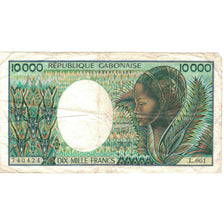 Banknote, Gabon, 10,000 Francs, 1984, KM:7a, VF(30-35)