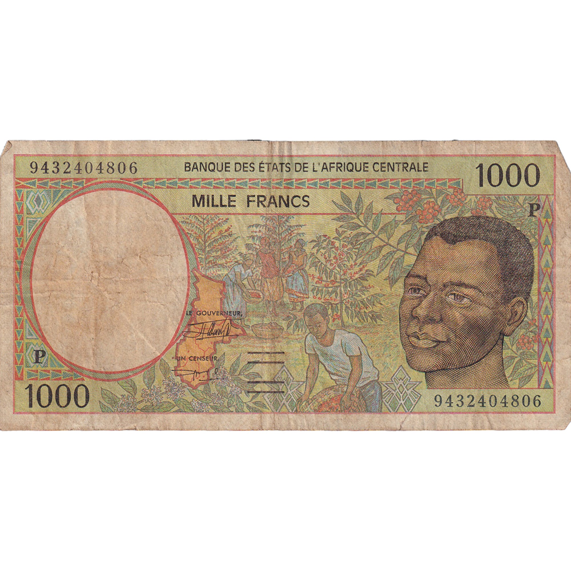 Banknote, Central African States, 1000 Francs, 1994, KM:102Cb, F(12-15)