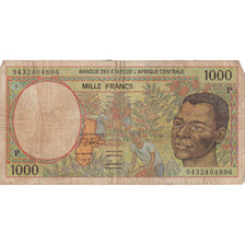 Banknote, Central African States, 1000 Francs, 1994, KM:102Cb, F(12-15)
