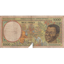 Banknote, Central African States, 1000 Francs, 1994, KM:102Cb, VG(8-10)