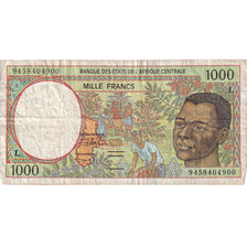 Banknote, Central African States, 1000 Francs, 1994, KM:102Cb, EF(40-45)