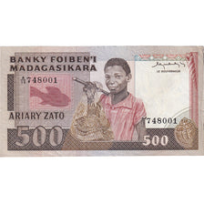 Banknote, Madagascar, 500 Francs = 100 Ariary, KM:71a, EF(40-45)