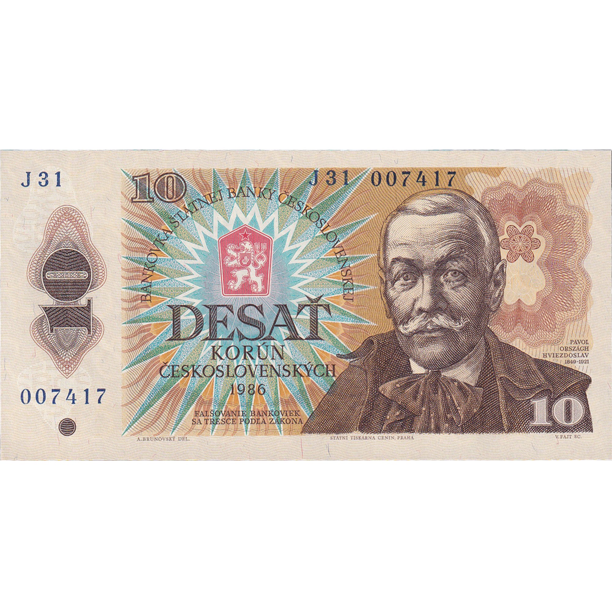 Banknote, Czechoslovakia, 10 Korun, 1986, KM:94, UNC(65-70)