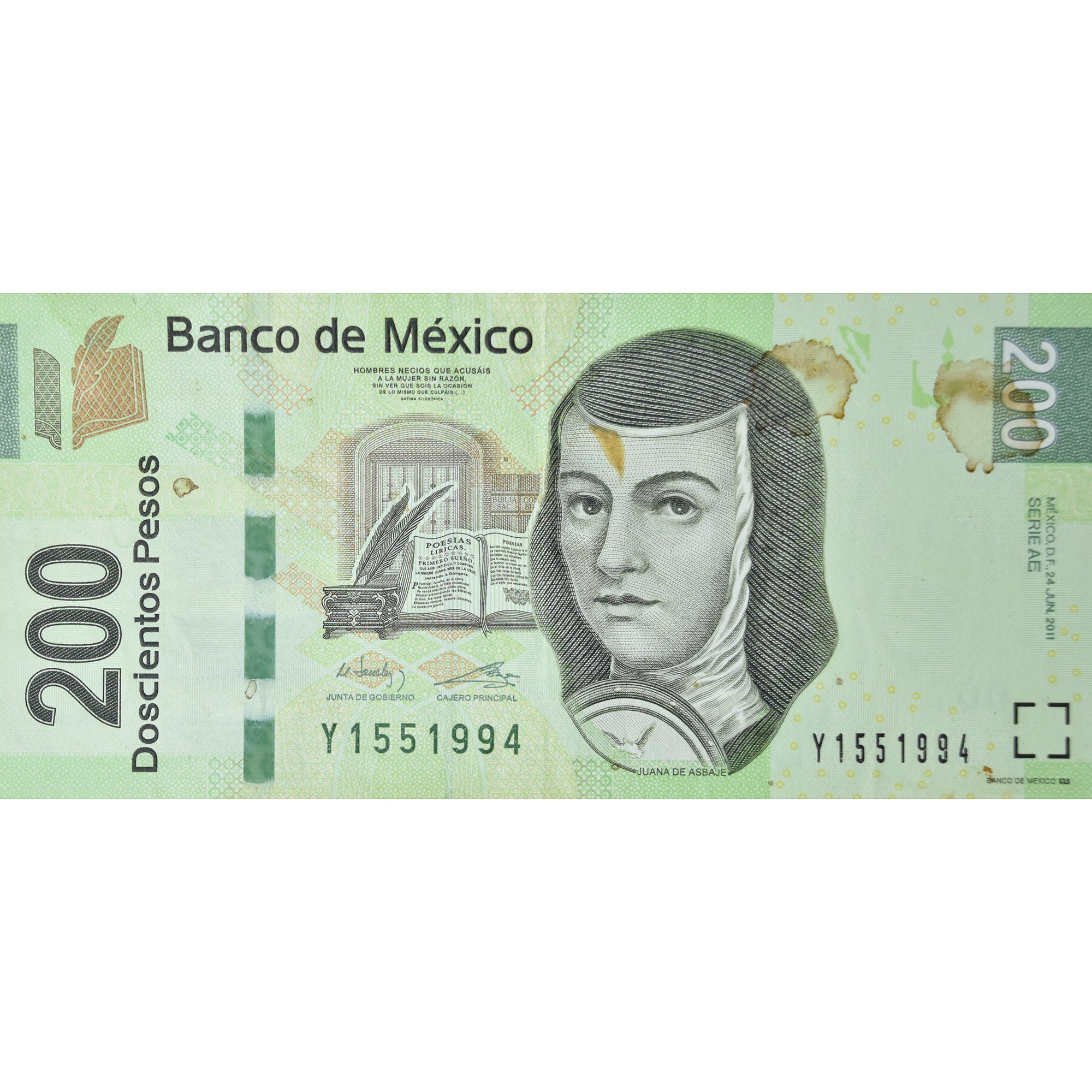Billet, Mexique, 200 Pesos, 2011, 2011-01-24, NEUF