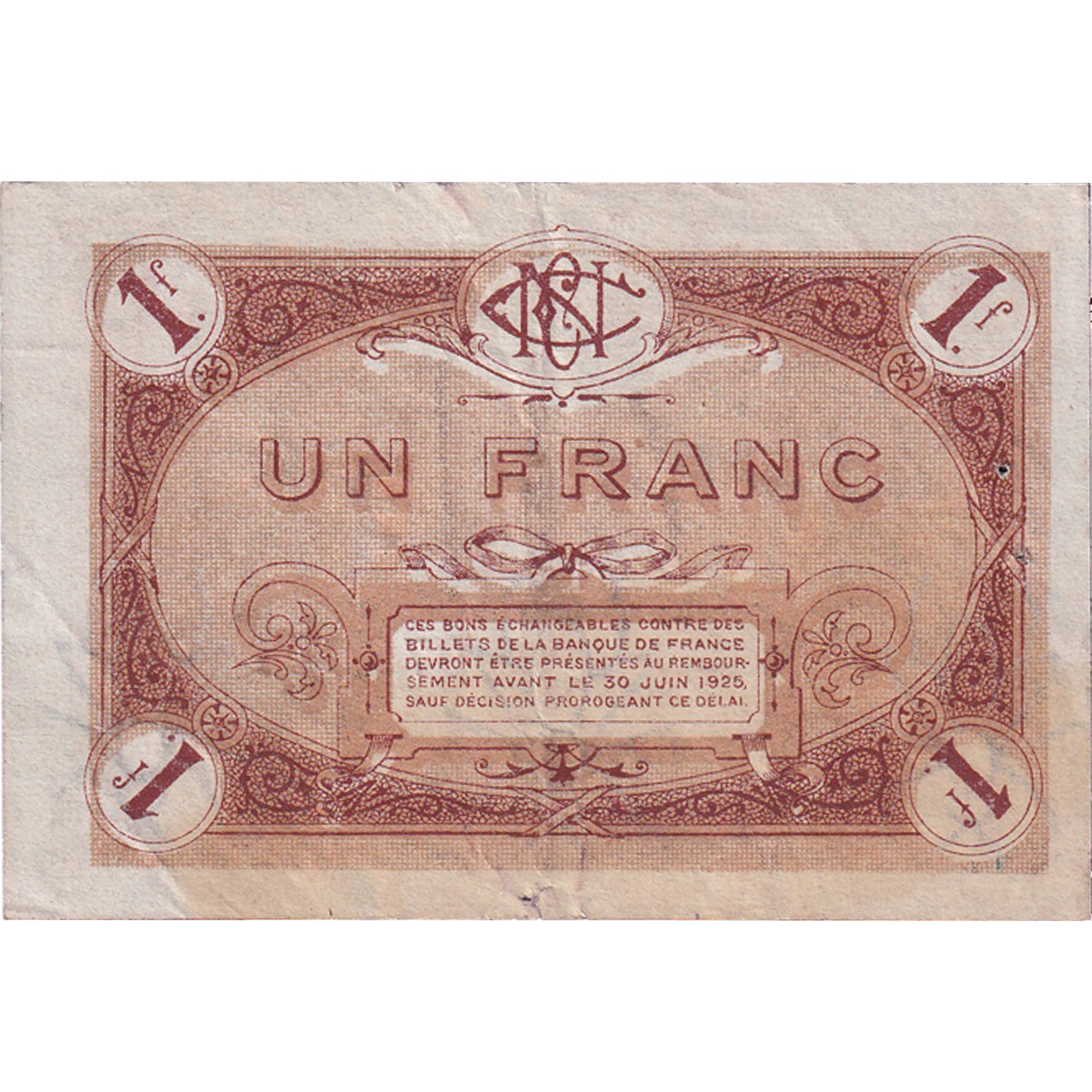 France, 1 Franc, Nevers, 1920, 078751, EF(40-45)