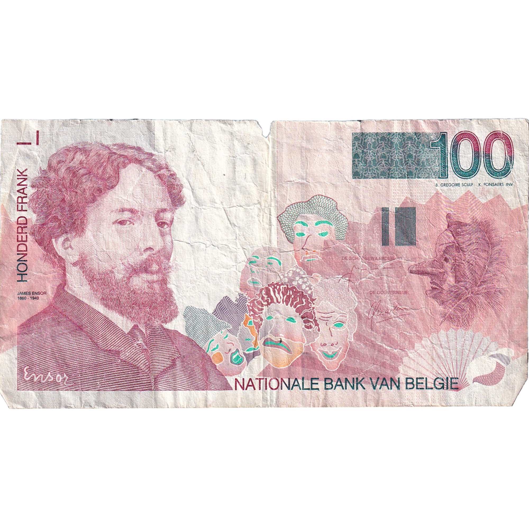 Banknote, Belgium, 100 Francs, Undated (1995-2001), KM:147, VG(8-10)