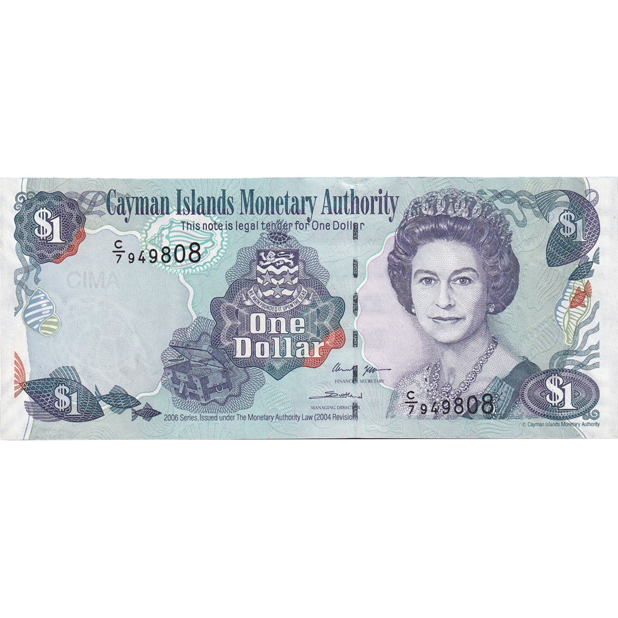 Banknote, Cayman Islands, 1 Dollar, 2006, KM:33a, UNC(65-70)