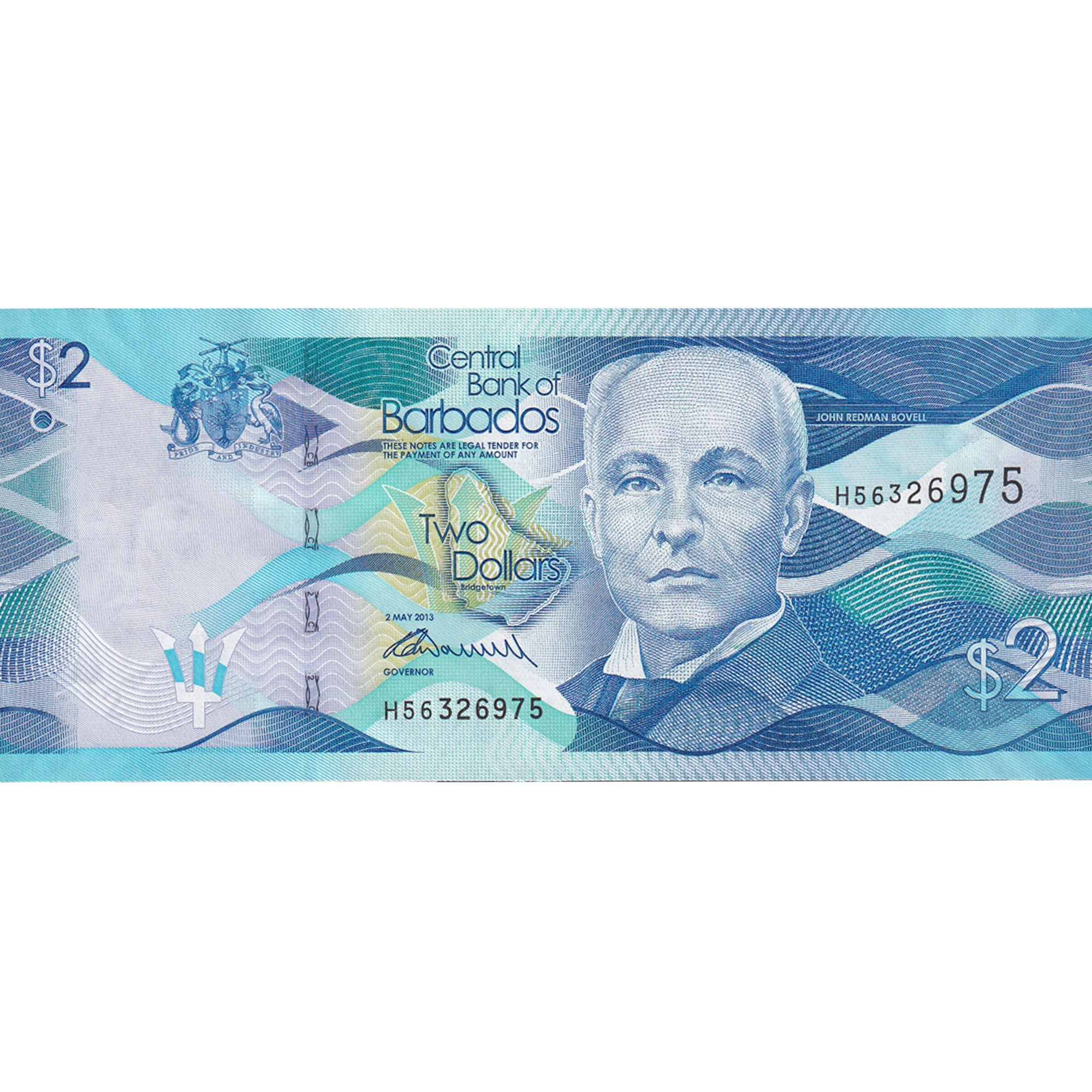 Banknote, Barbados, 2 Dollars, 2013, 2013-05-02, KM:73, UNC(65-70)