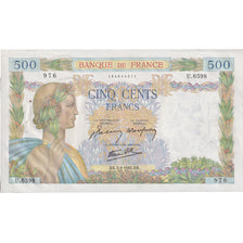 France, 500 Francs, La Paix, 1942, U.6598 976, SUP, Fayette:32.39, KM:95b