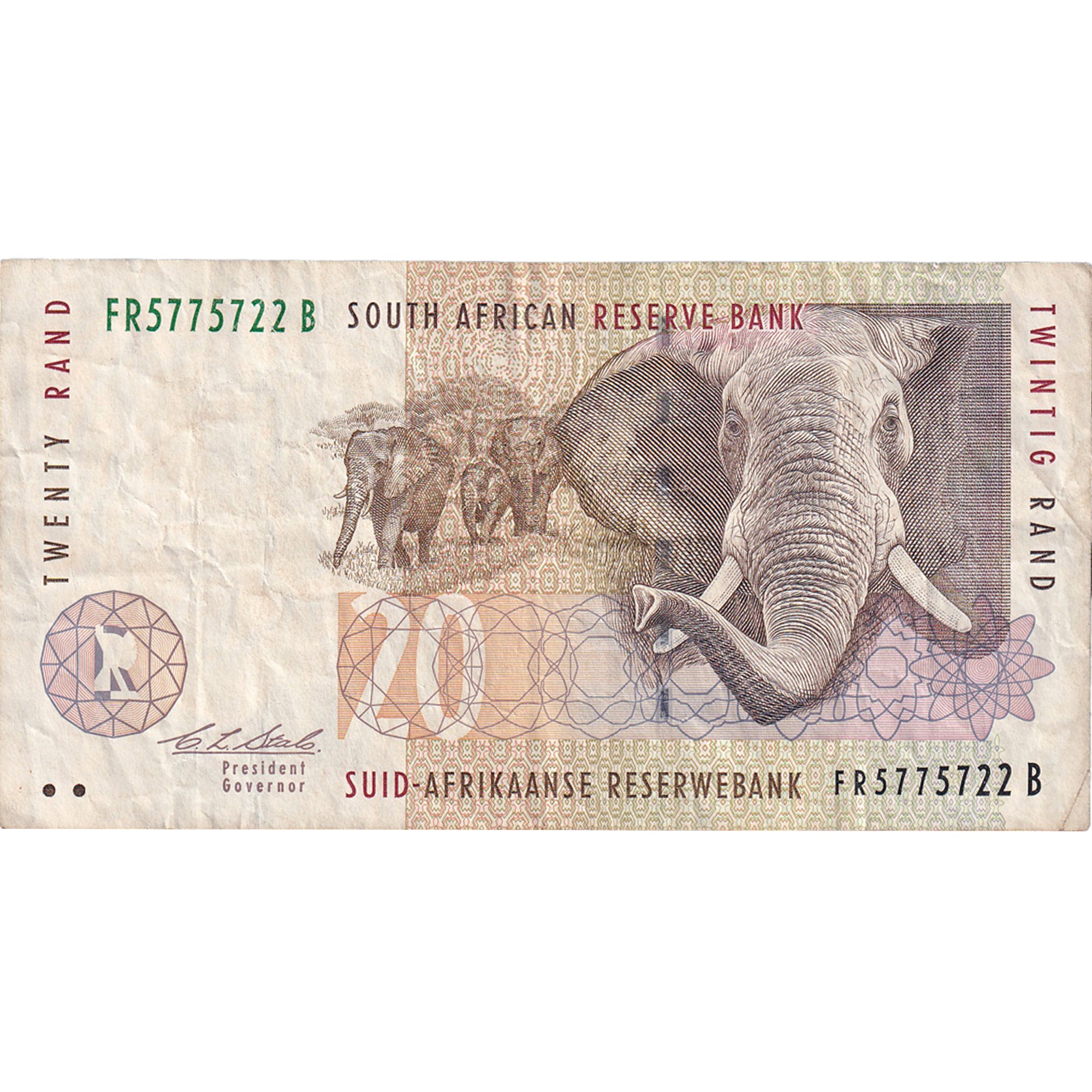 Banknote, South Africa, 20 Rand, 1999, KM:124b, EF(40-45)