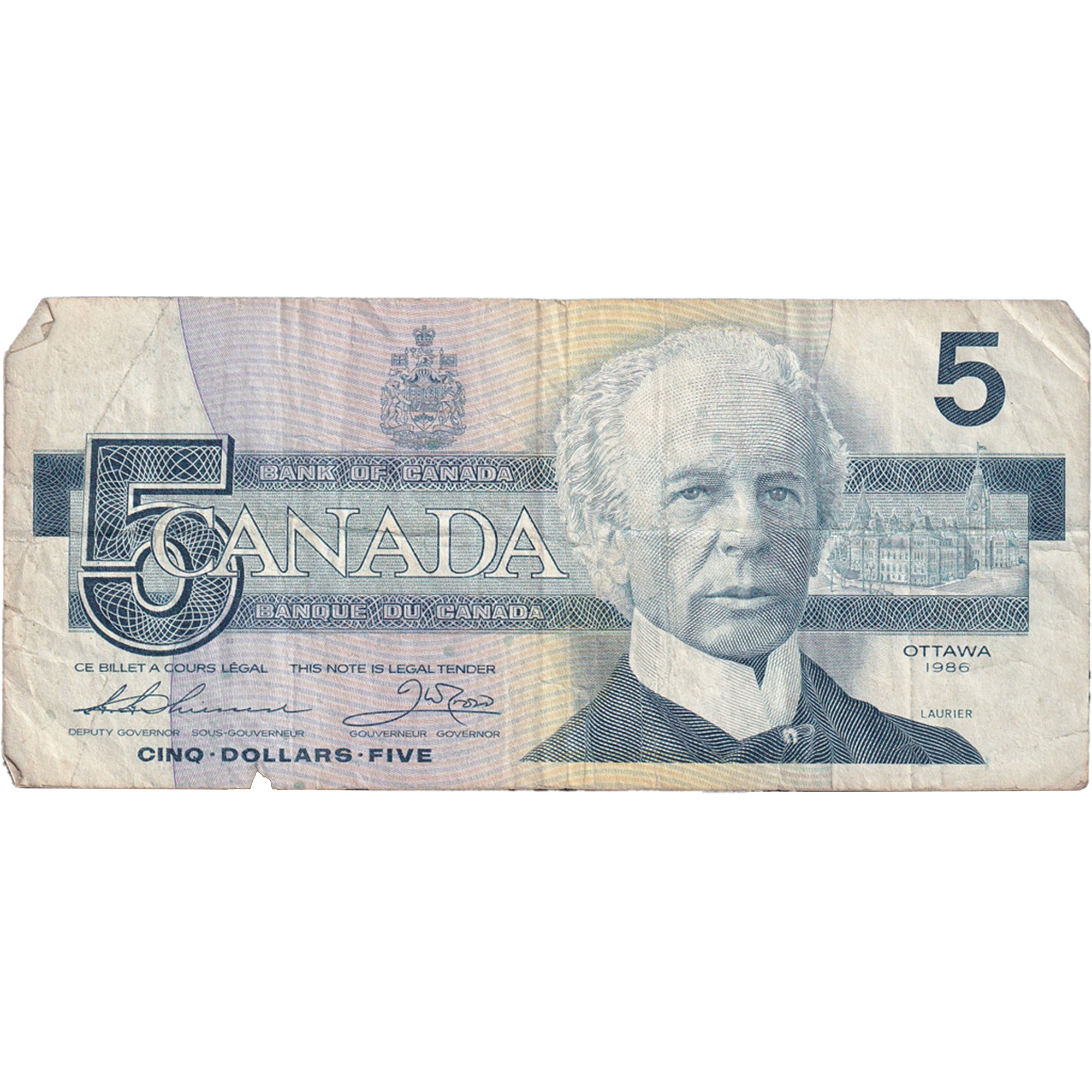 Geldschein, Kanada, 5 Dollars, 1986, Undated, KM:95a2, S