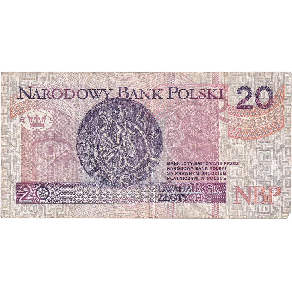 Banknote, Poland, 20 Zlotych, 1994, 1994-03-25, KM:174r, VF(30-35)