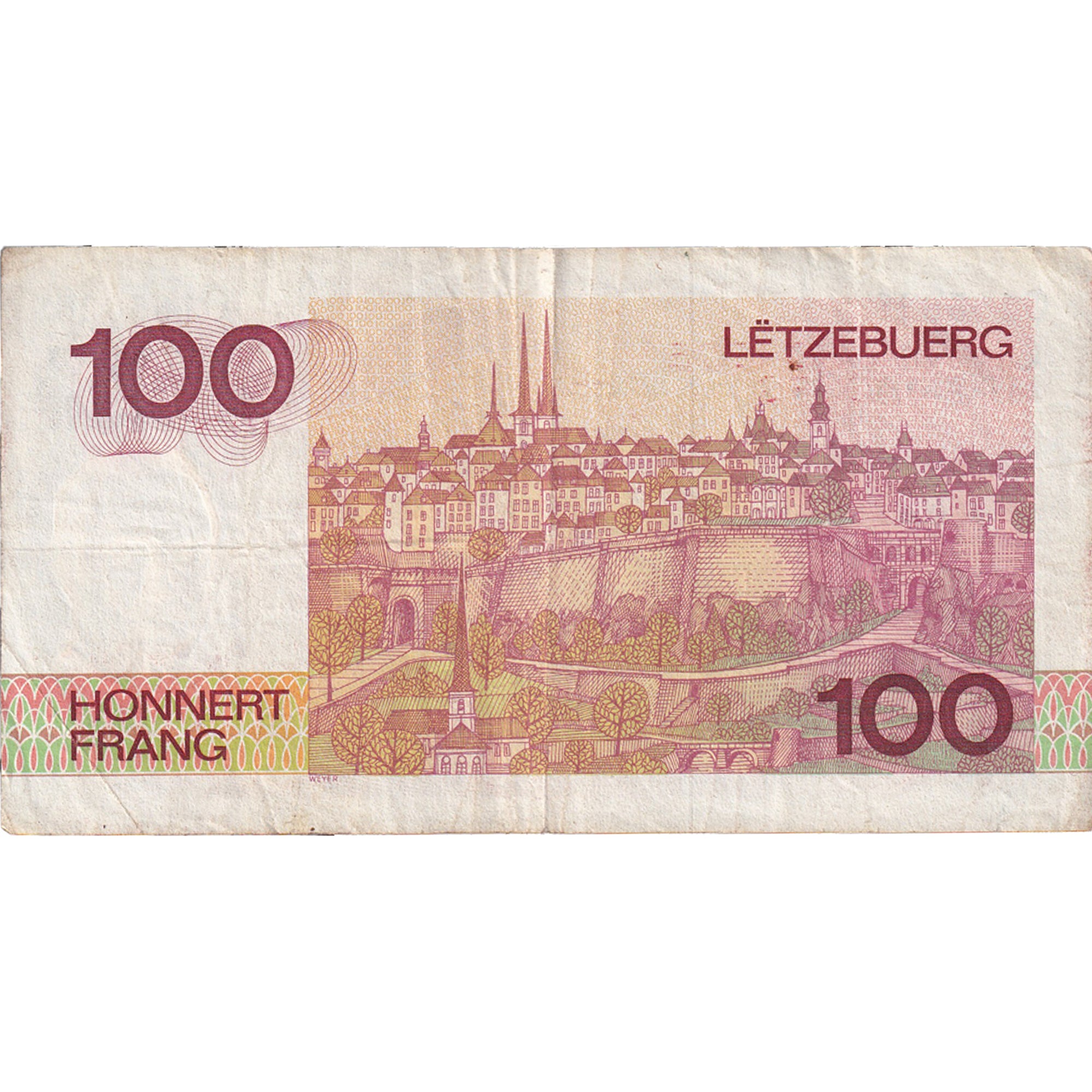 Banknote, Luxembourg, 100 Francs, Undated (1986), KM:58a, EF(40-45)