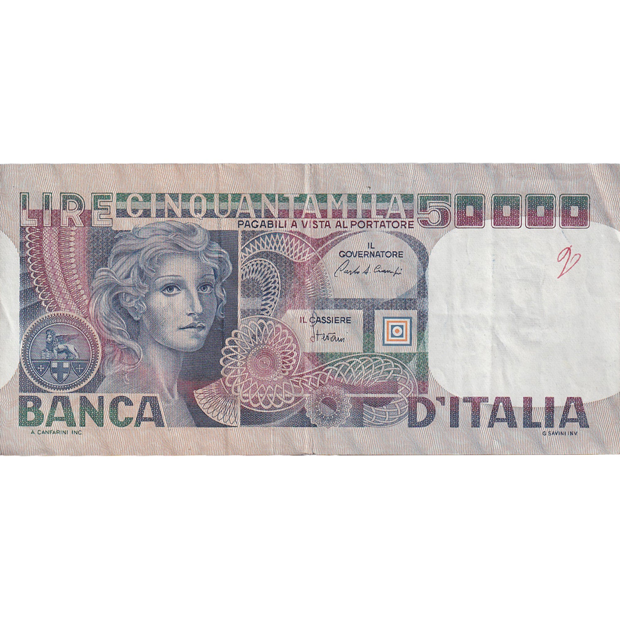 Billet, Italie, 50,000 Lire, 1980, 1980-04-11, KM:107c, TTB