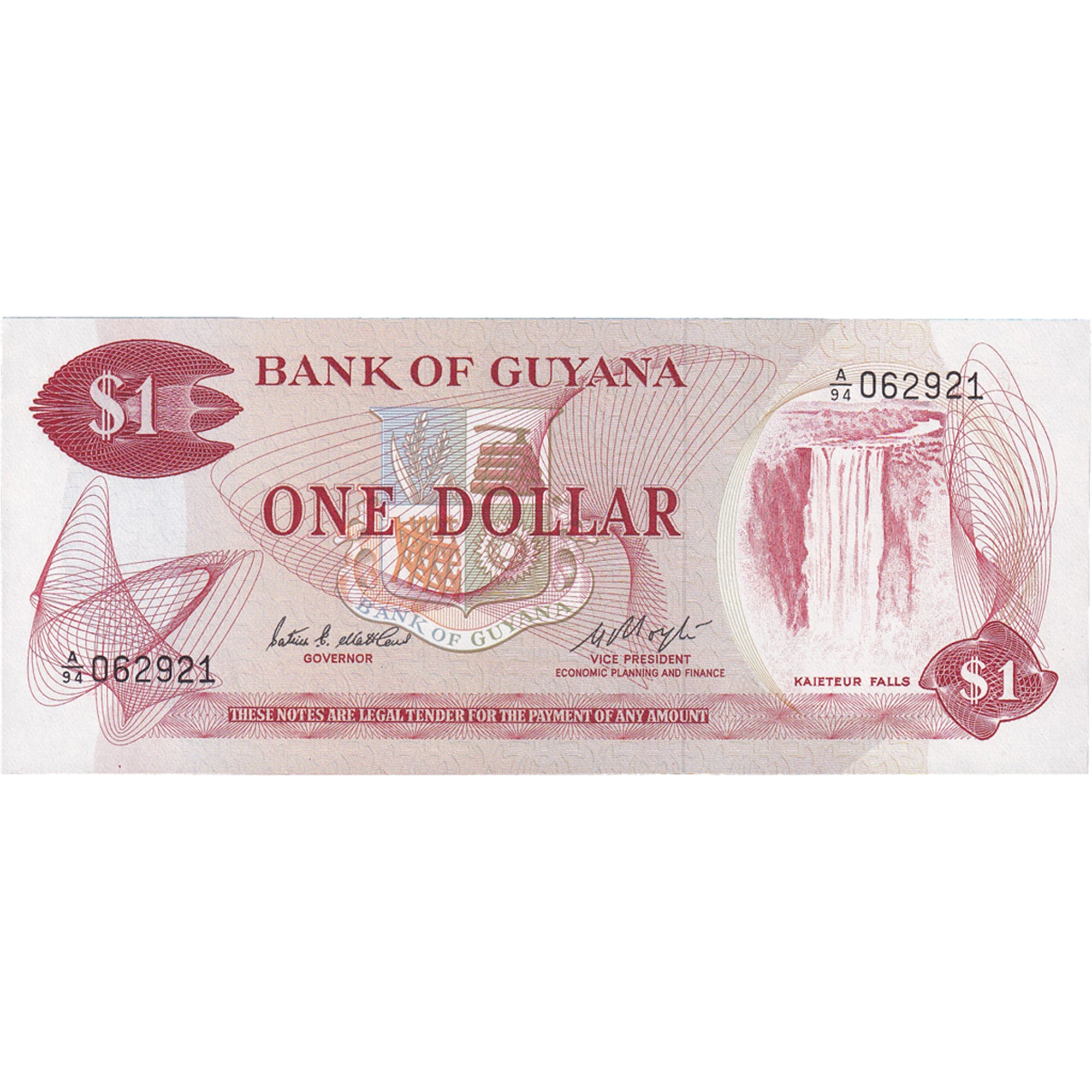 Banknote, Guyana, 1 Dollar, 1989, KM:21f, UNC(65-70)