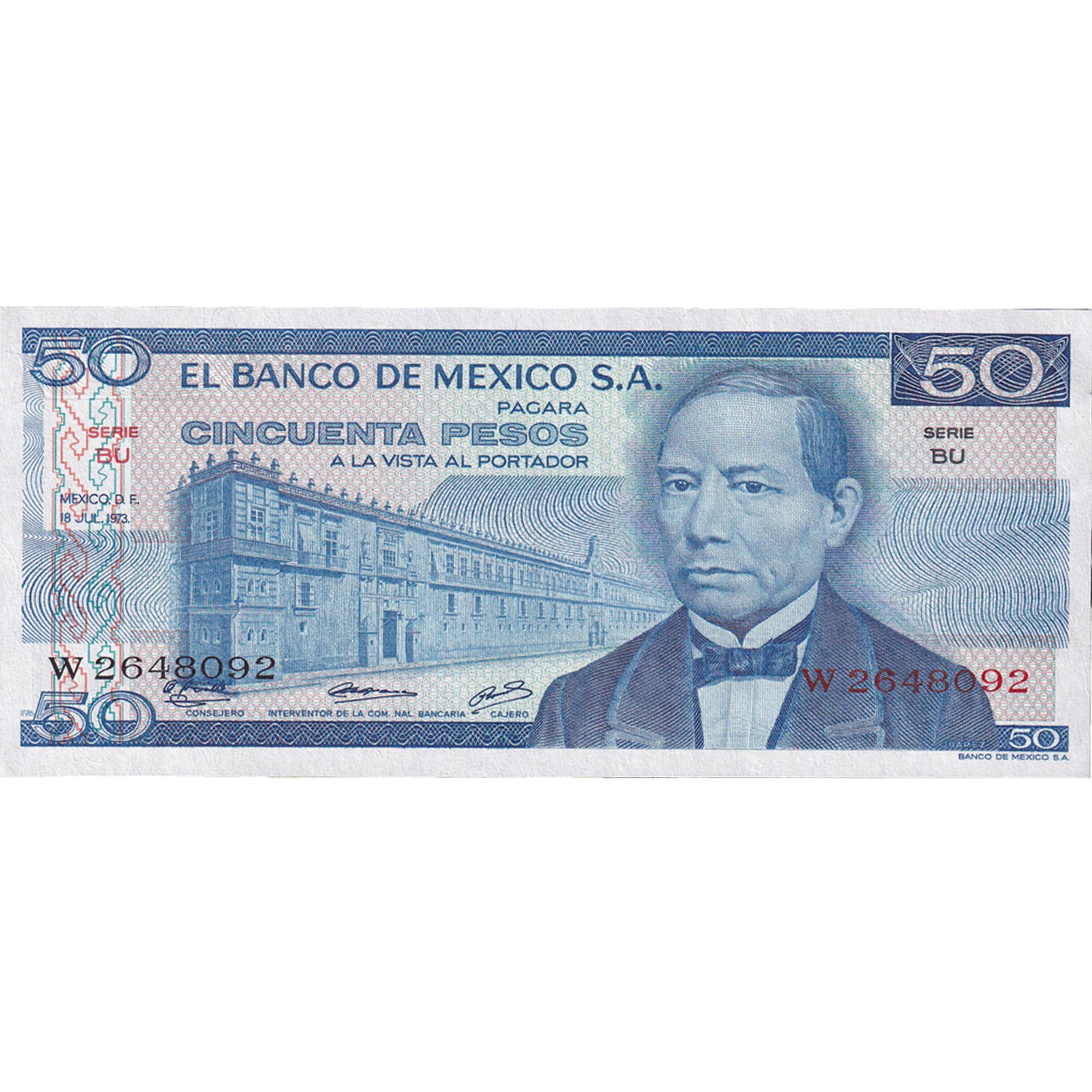 Billete, 50 Pesos, 1973, México, 1973-07-18, UNC