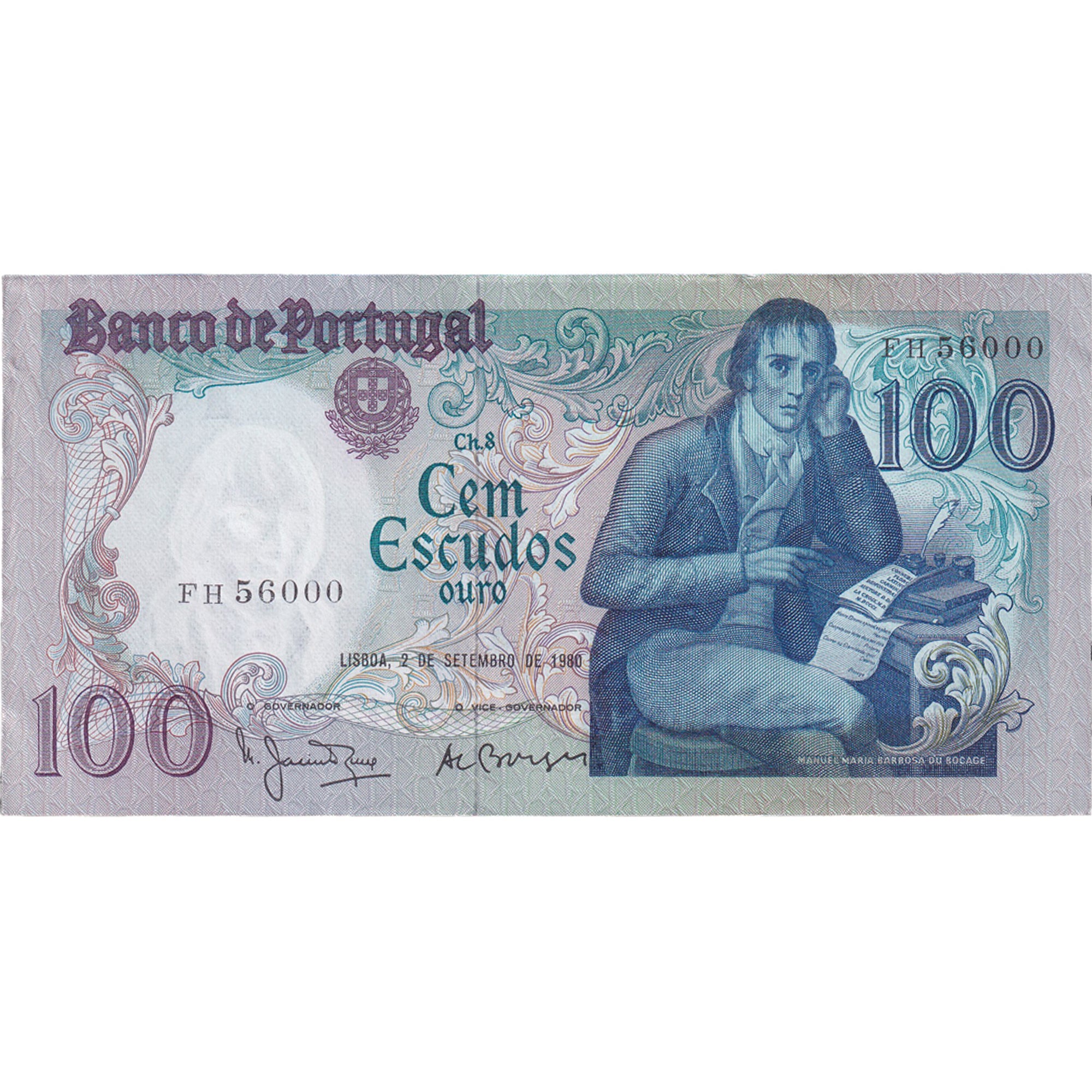 Banknote, Portugal, 100 Escudos, 1980-09-02, KM:178a, UNC(65-70)