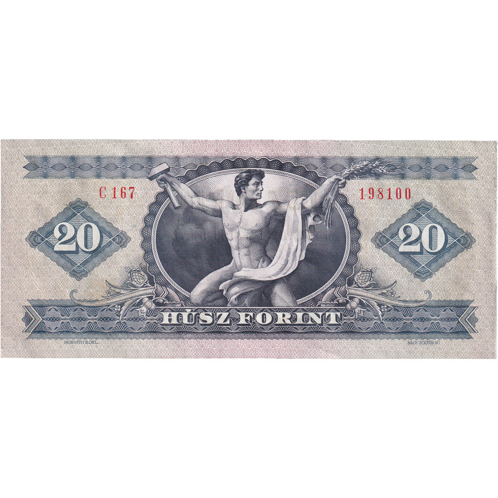 Banknote, Hungary, 20 Forint, 1975, 1975-10-28, UNC(65-70)