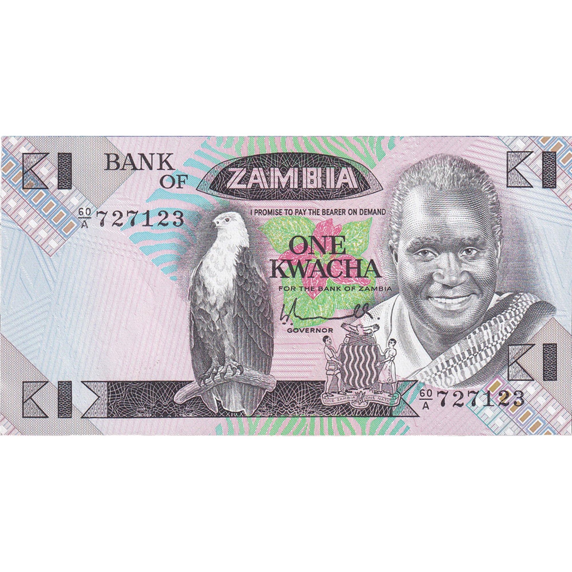 Billet, Zambie, 1 Kwacha, Undated (1980-88), Undated, KM:23b, NEUF