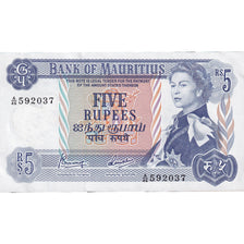 Banknote, Mauritius, 5 Rupees, 1967, Undated (1967), KM:30a, UNC(65-70)