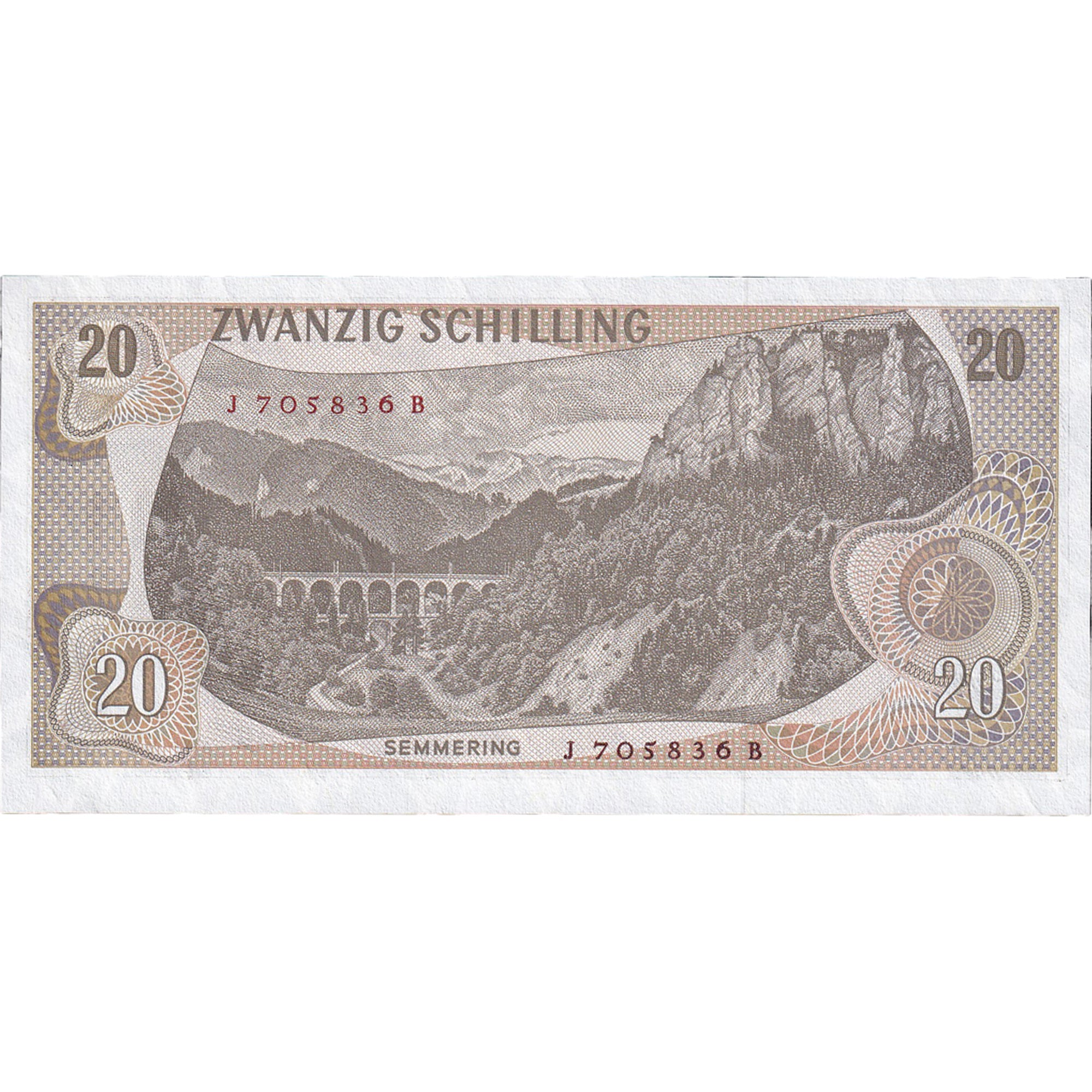 Banknote, Austria, 20 Schilling, 1967, 1967-07-02, KM:142a, UNC(65-70)