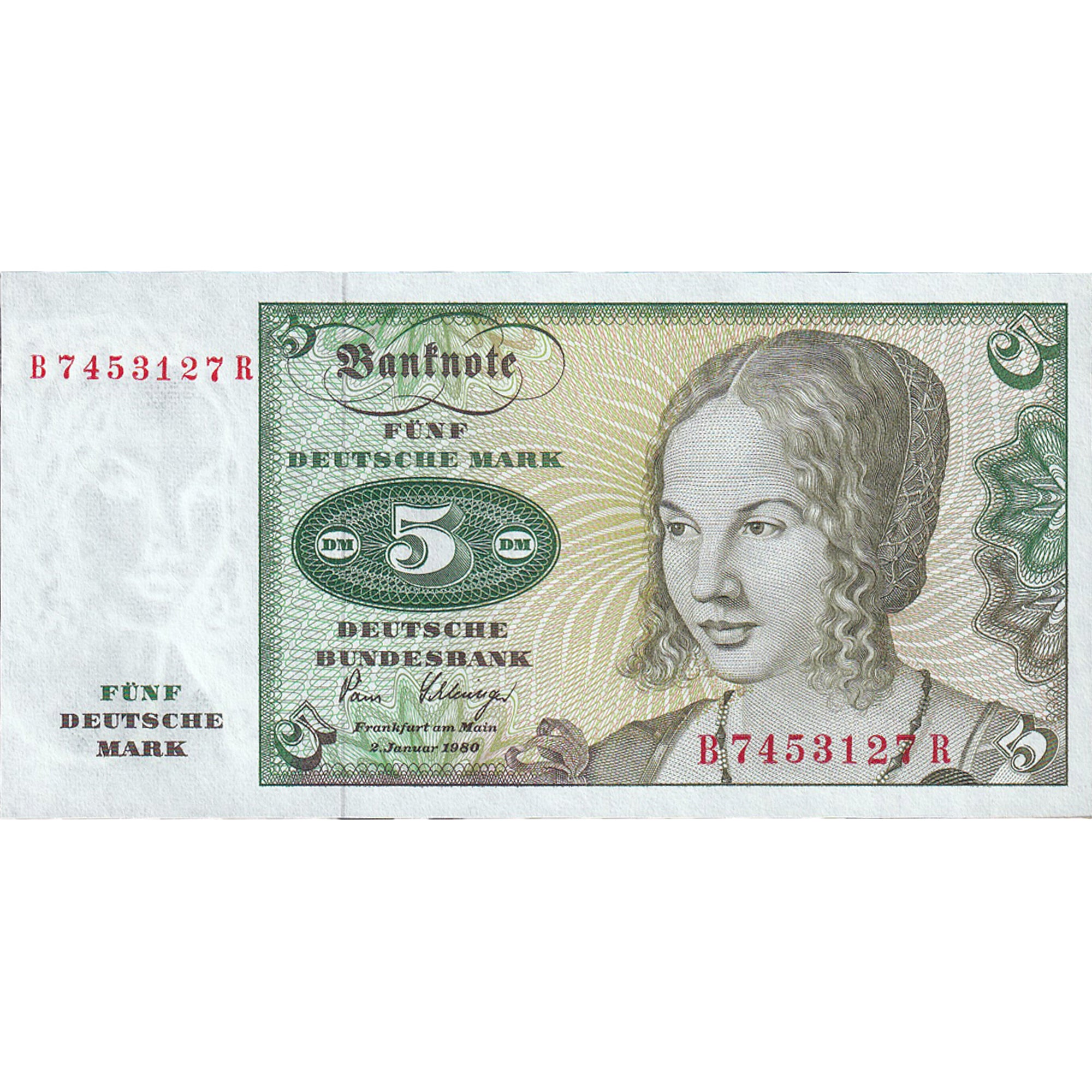 Banknote, GERMANY - FEDERAL REPUBLIC, 5 Deutsche Mark, 1970, 1970-01-02