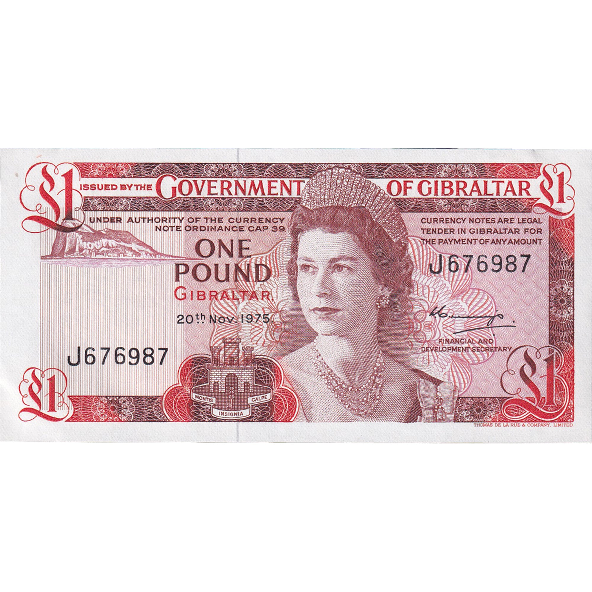 Banknote, Gibraltar, 1 Pound, 1975, KM:20a, UNC(64)