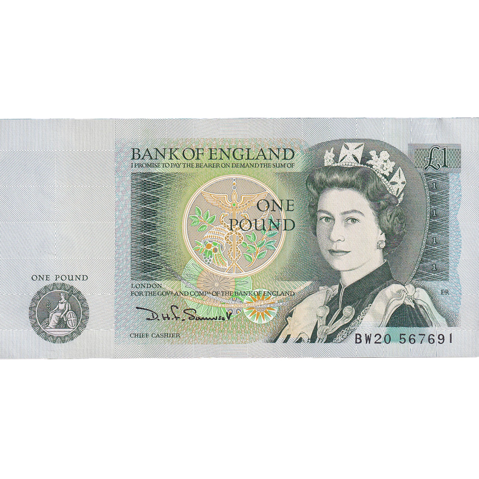 Geldschein, Großbritannien, 1 Pound, KM:377b, UNZ