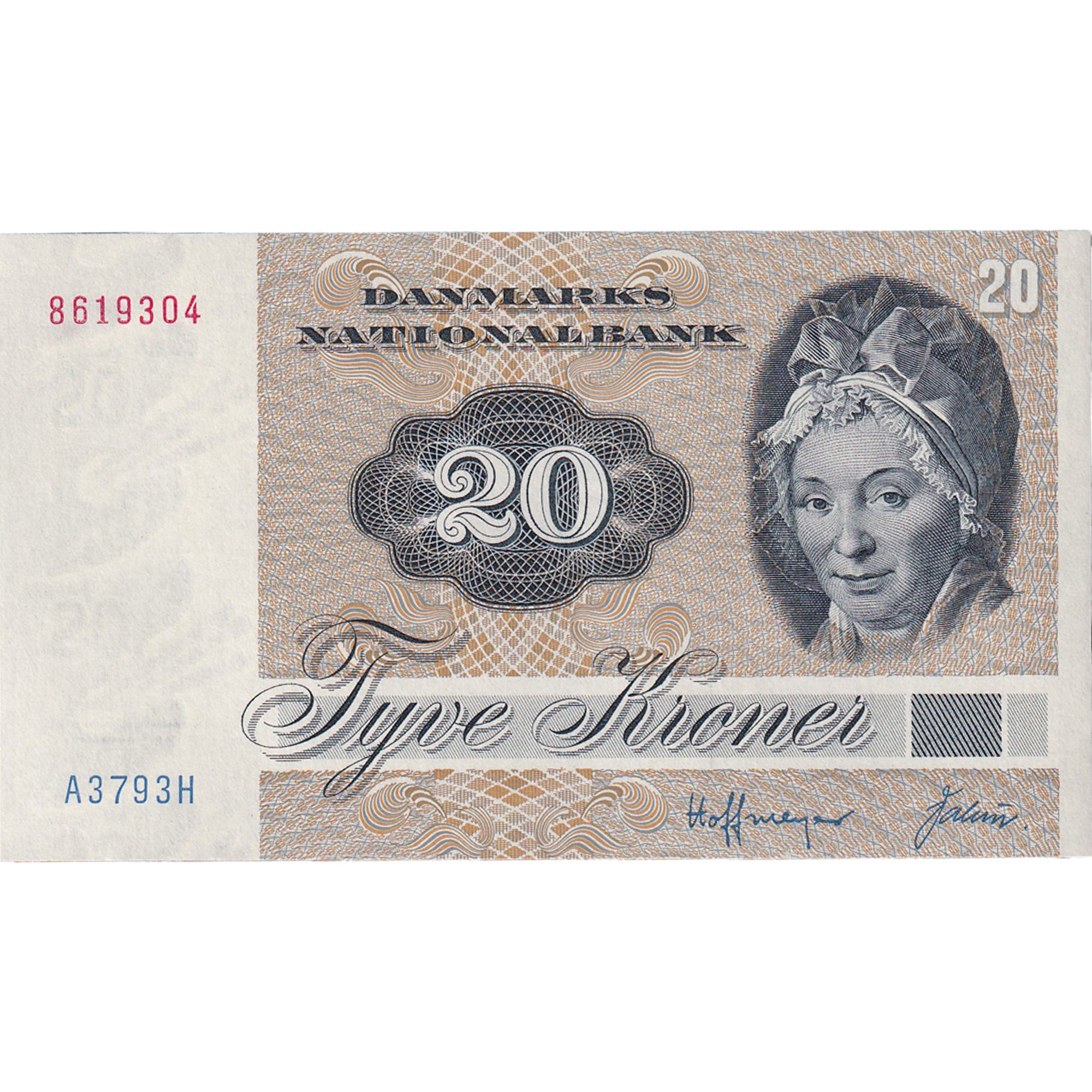 Banknote, Denmark, 20 Kroner, 1979-1988, Undated, KM:49a, UNC(65-70)