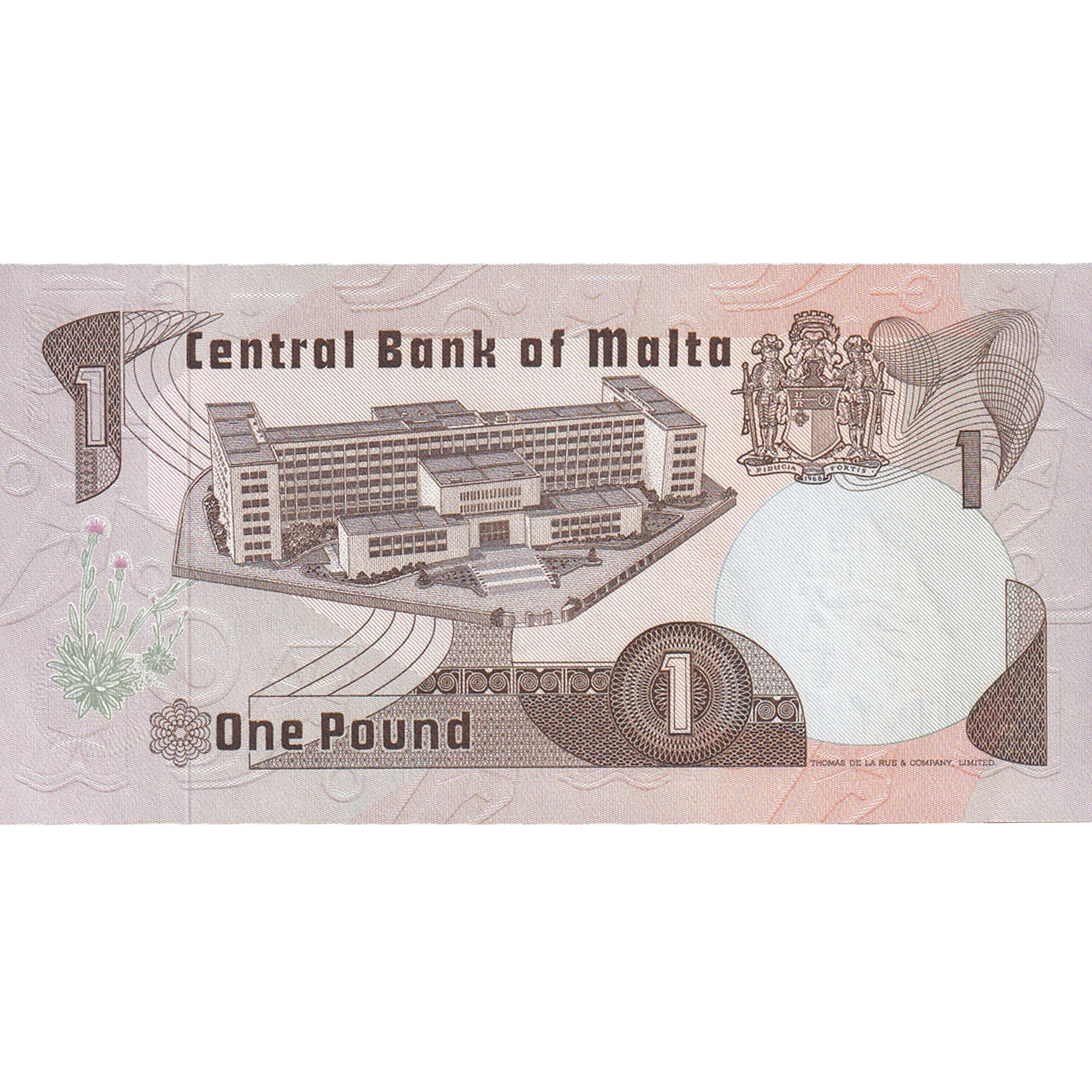 Banconote, Malta, 1 Lira, 1967, FDS