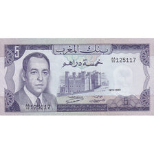 Nota, Marrocos, 5 Dirhams, 1970, KM:56a, UNC(65-70)