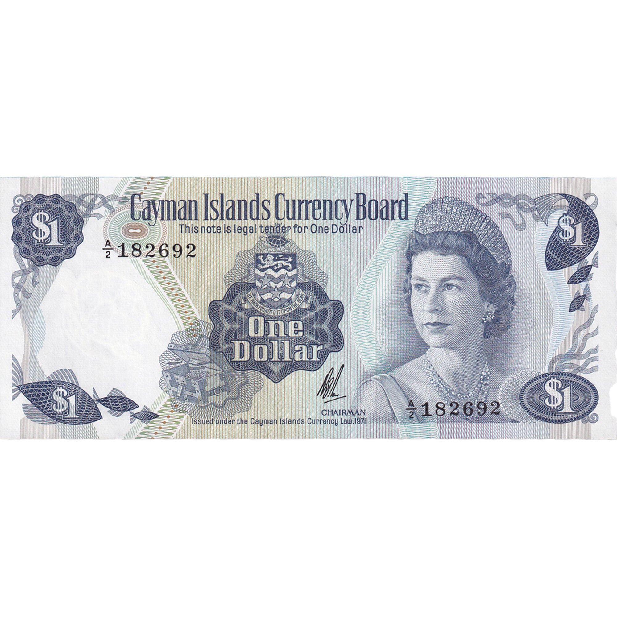 Banknote, Cayman Islands, 1 Dollar, L.1974, L.1974(1985), KM:5e, UNC(65-70)
