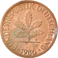 Moneta, GERMANIA - REPUBBLICA FEDERALE, Pfennig, 1986, Munich, BB, Acciaio