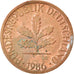 Moneta, GERMANIA - REPUBBLICA FEDERALE, Pfennig, 1986, Munich, BB, Acciaio
