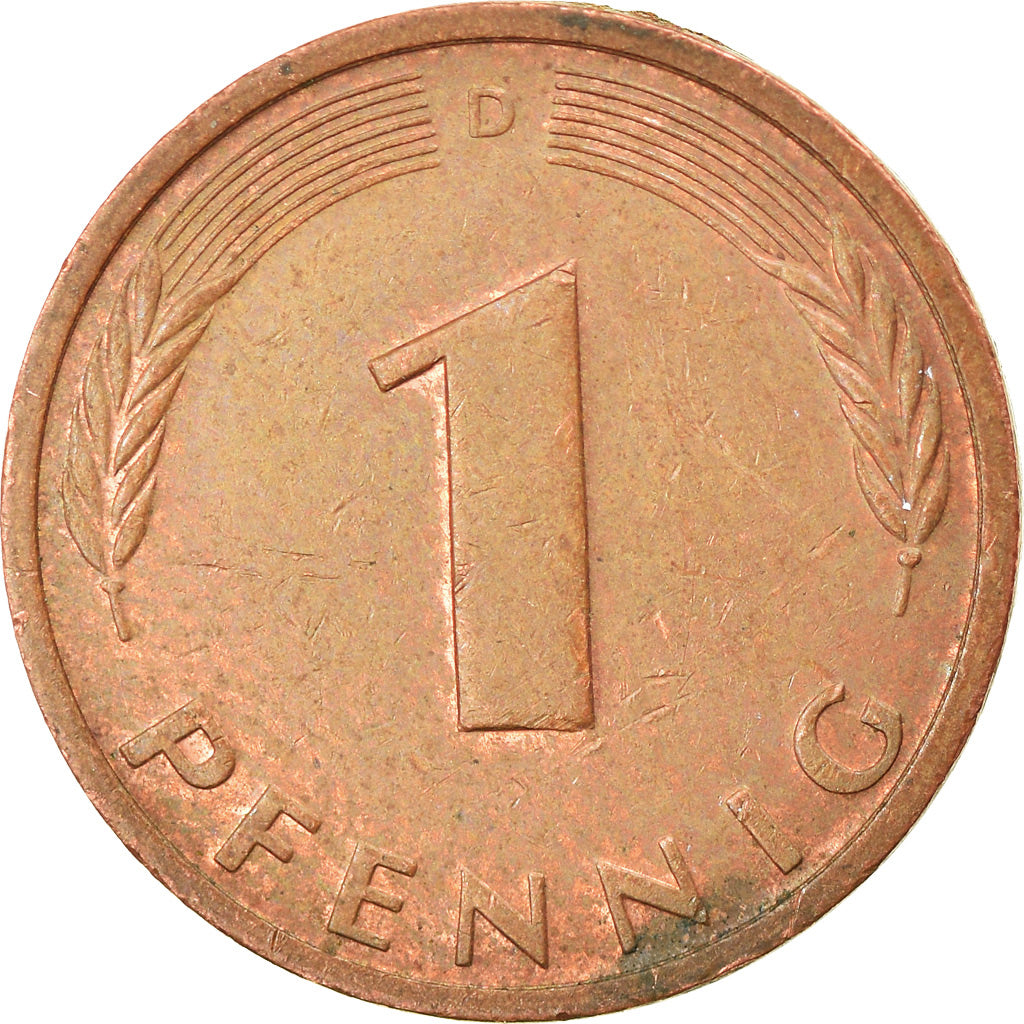 Moneta, GERMANIA - REPUBBLICA FEDERALE, Pfennig, 1986, Munich, BB, Acciaio