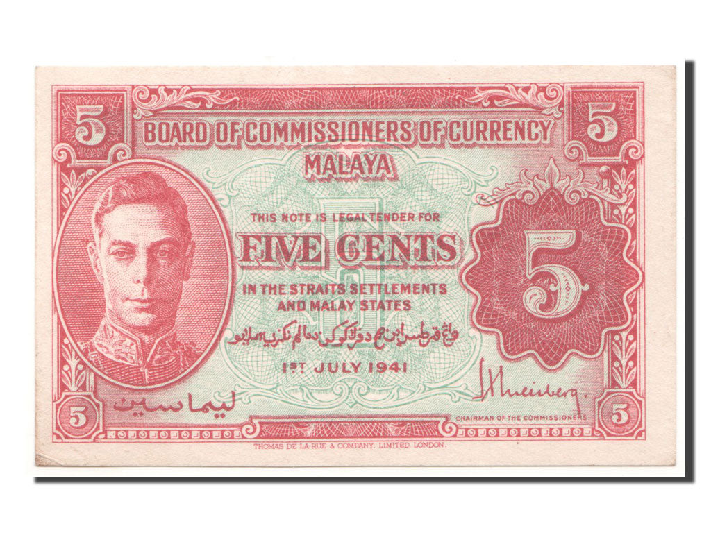 Malesia, 5 Cents, 1941, SPL-