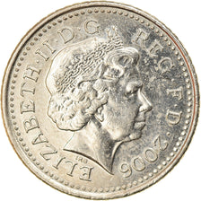 Moeda, Grã-Bretanha, Elizabeth II, 5 Pence, 2006, AU(55-58), Cobre-níquel
