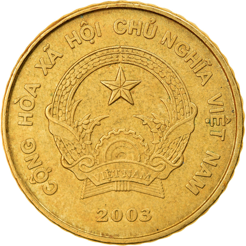 Coin, Vietnam, SOCIALIST REPUBLIC, 5000 Dông, 2003, Vantaa, EF(40-45), Brass