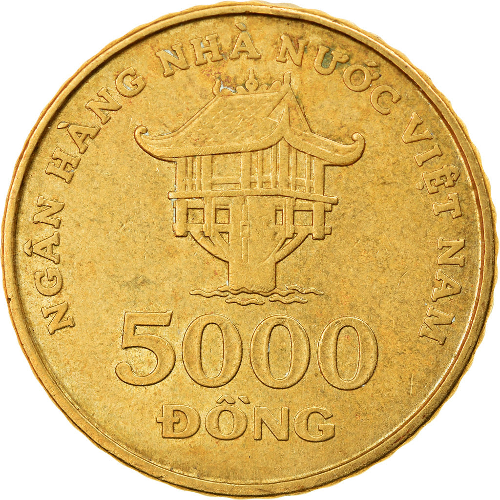 Coin, Vietnam, SOCIALIST REPUBLIC, 5000 Dông, 2003, Vantaa, EF(40-45), Brass