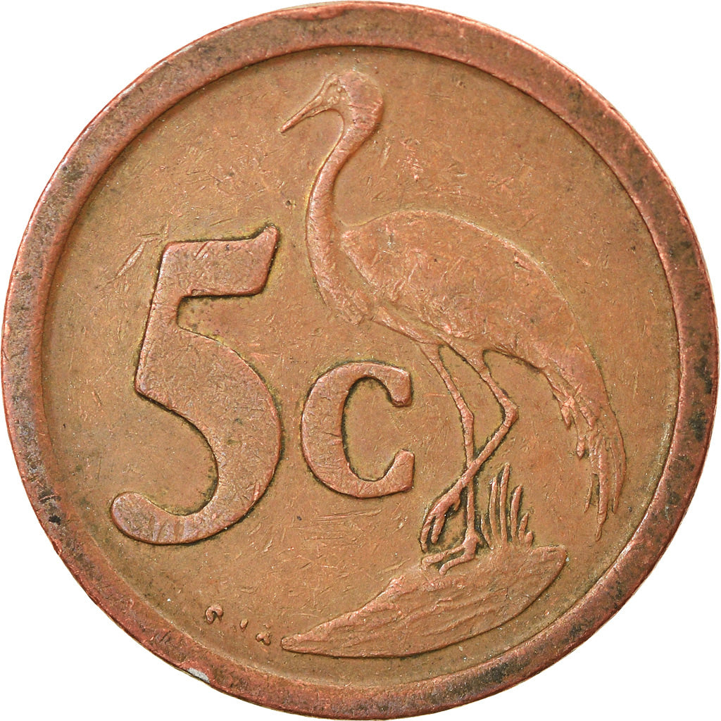 Moneda, Sudáfrica, 5 Cents, 1991, MBC, Cobre chapado en acero, KM:134