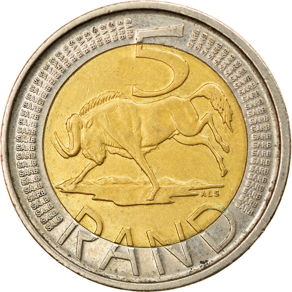 Monnaie, Afrique du Sud, 5 Rand, 2010, Pretoria, TTB, Bi-Metallic, KM:499