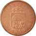 Moneda, Letonia, Santims, 2005, MBC, Cobre recubierto de acero, KM:15