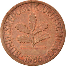 Moneta, GERMANIA - REPUBBLICA FEDERALE, Pfennig, 1986, Munich, BB, Acciaio