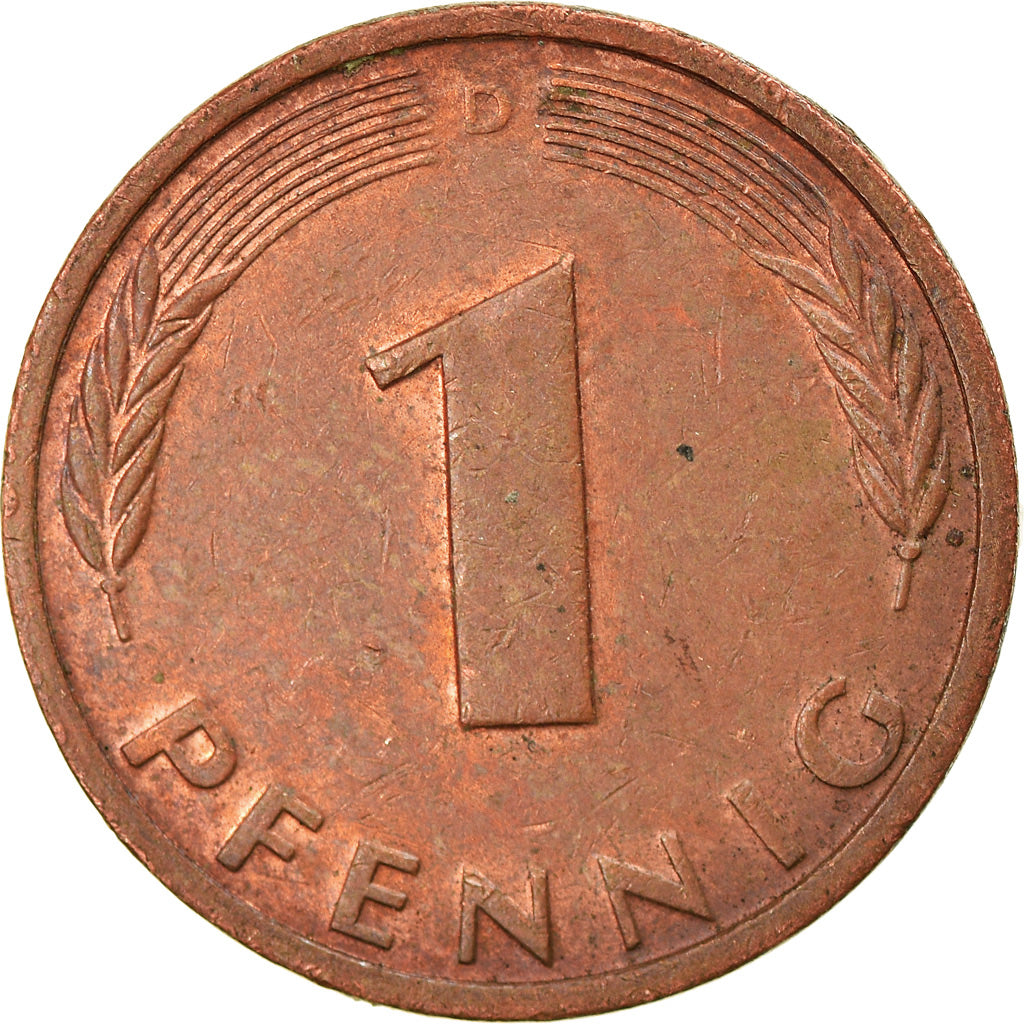 Moneta, GERMANIA - REPUBBLICA FEDERALE, Pfennig, 1986, Munich, BB, Acciaio