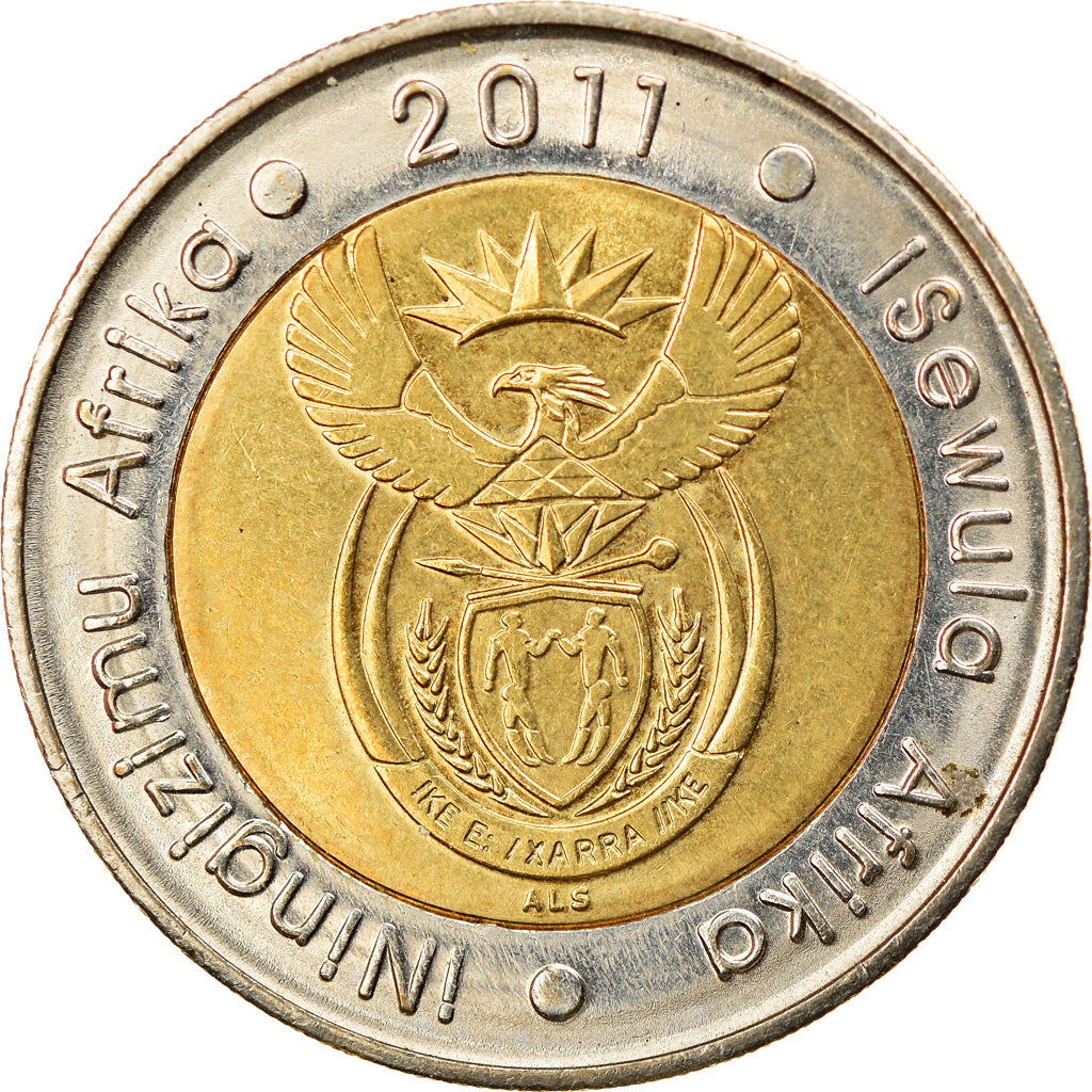 Monnaie, Afrique du Sud, 5 Rand, 2011, SUP, Bi-Metallic, KM:506