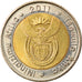 Monnaie, Afrique du Sud, 5 Rand, 2011, SUP, Bi-Metallic, KM:506