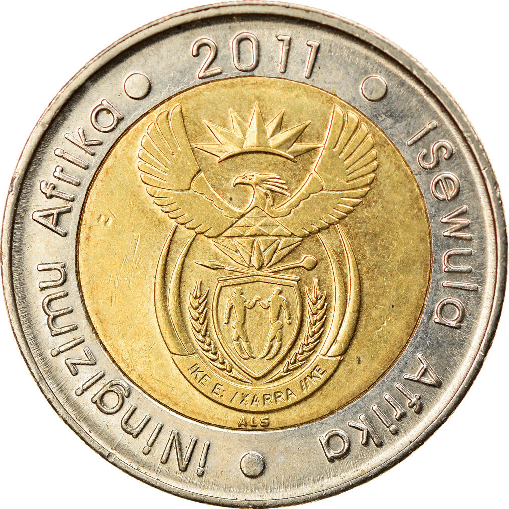 Monnaie, Afrique du Sud, 5 Rand, 2011, SUP, Bi-Metallic, KM:506