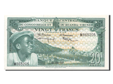Belgian Congo, 20 Francs, 1957, KM #31, 1957-04-15, UNC(60-62), M.865205