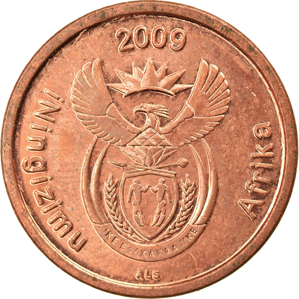 Moeda, África do Sul, 5 Cents, 2009, Pretoria, EF(40-45), Aço Cromado a Cobre