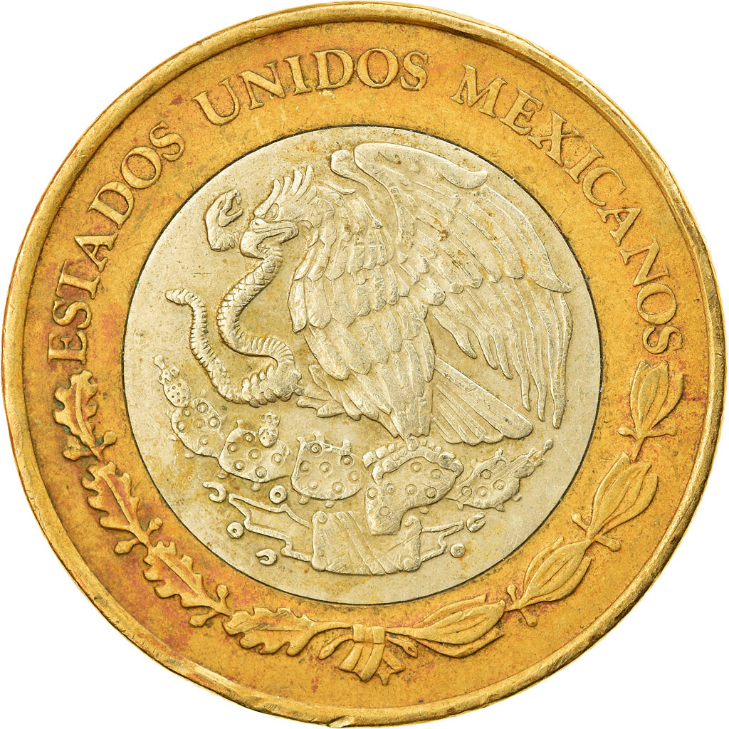 Moneda, México, 10 Pesos, 2007, Mexico City, MBC, Bimetálico, KM:616